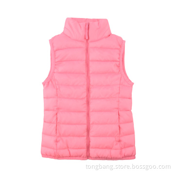Hot Selling Pink Sleeveless Winter Padded Vest